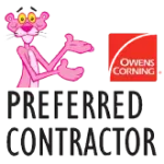 Owen's Corning - Preferred Contractor, Pink Panther logo
